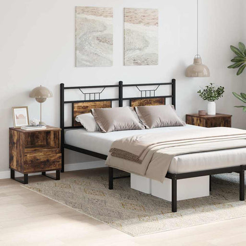 vidaXL Bedside Cabinets 2 pcs Smoked Oak 40x35x50 cm Engineered Wood