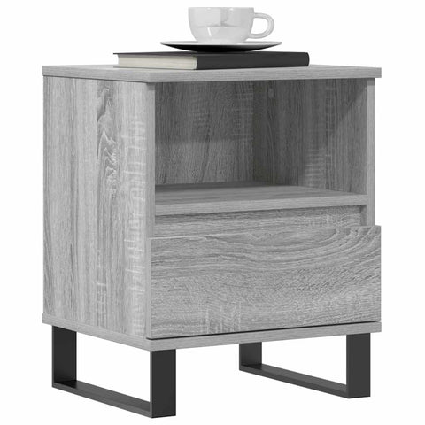vidaXL Bedside Cabinet Grey Sonoma 40x35x50 cm Engineered Wood