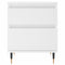 vidaXL Bedside Cabinet White 40x35x50 cm Engineered Wood
