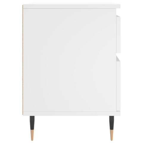 vidaXL Bedside Cabinet White 40x35x50 cm Engineered Wood