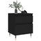 vidaXL Bedside Cabinet Black 40x35x50 cm Engineered Wood