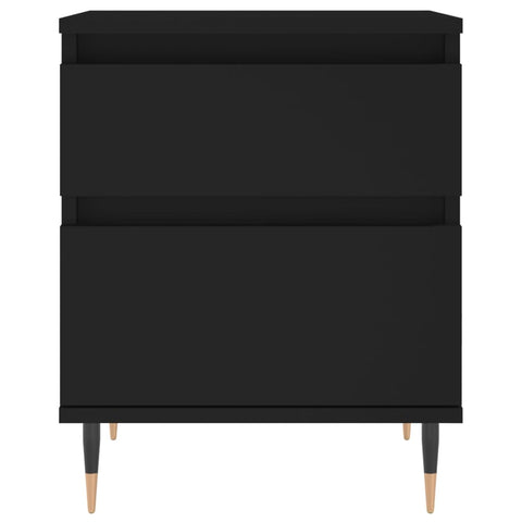 vidaXL Bedside Cabinet Black 40x35x50 cm Engineered Wood