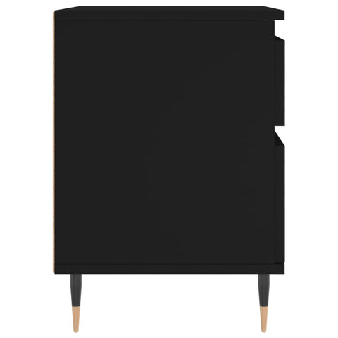 vidaXL Bedside Cabinets 2 pcs Black 40x35x50 cm Engineered Wood