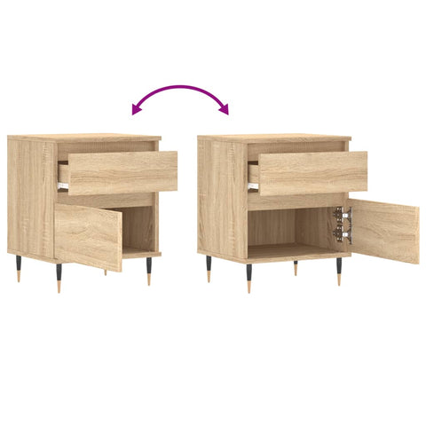 vidaXL Bedside Cabinet Sonoma Oak 40x35x50 cm Engineered Wood