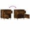 vidaXL Bedside Cabinets 2 pcs Smoked Oak 40x35x50 cm Engineered Wood