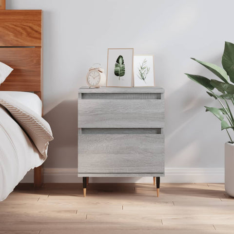 vidaXL Bedside Cabinet Grey Sonoma 40x35x50 cm Engineered Wood