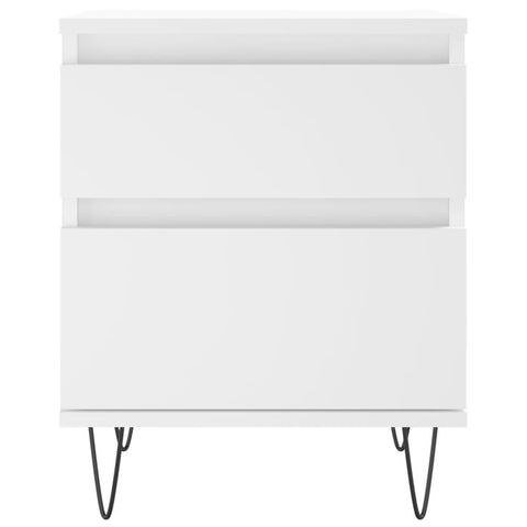 vidaXL Bedside Cabinet White 40x35x50 cm Engineered Wood