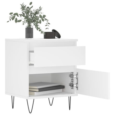 vidaXL Bedside Cabinets 2 pcs White 40x35x50 cm Engineered Wood