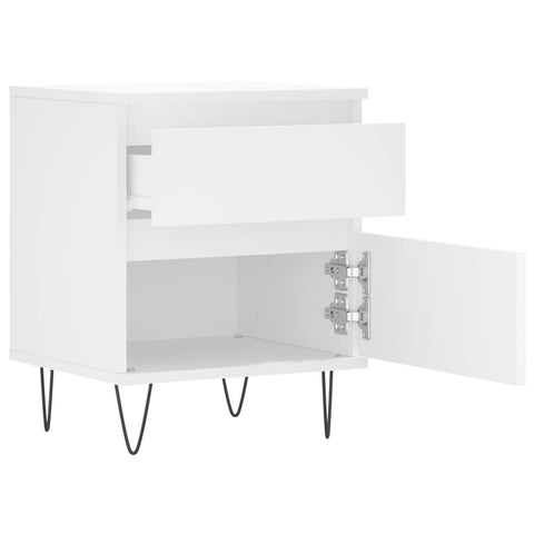 vidaXL Bedside Cabinets 2 pcs White 40x35x50 cm Engineered Wood