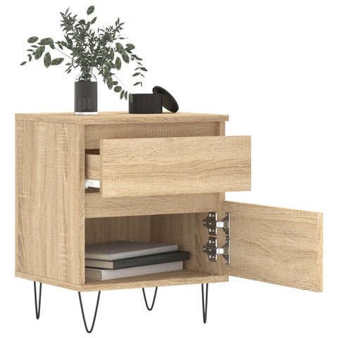 vidaXL Bedside Cabinets 2 pcs Sonoma Oak 40x35x50 cm Engineered Wood