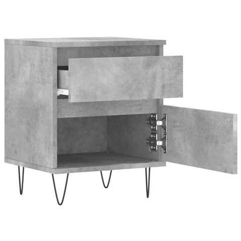 vidaXL Bedside Cabinet Concrete Grey 40x35x50 cm Engineered Wood