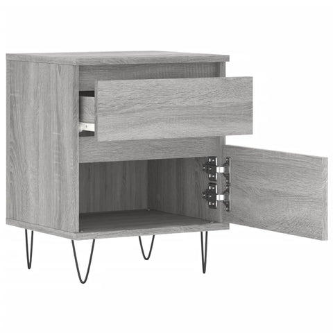 vidaXL Bedside Cabinet Grey Sonoma 40x35x50 cm Engineered Wood
