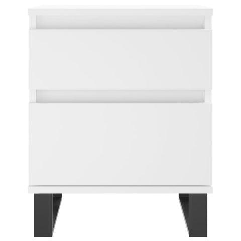 vidaXL Bedside Cabinet White 40x35x50 cm Engineered Wood