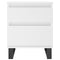 vidaXL Bedside Cabinet White 40x35x50 cm Engineered Wood