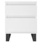 vidaXL Bedside Cabinets 2 pcs White 40x35x50 cm Engineered Wood