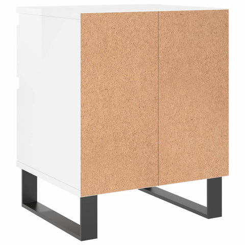 vidaXL Bedside Cabinets 2 pcs High Gloss White 40x35x50 cm Engineered Wood