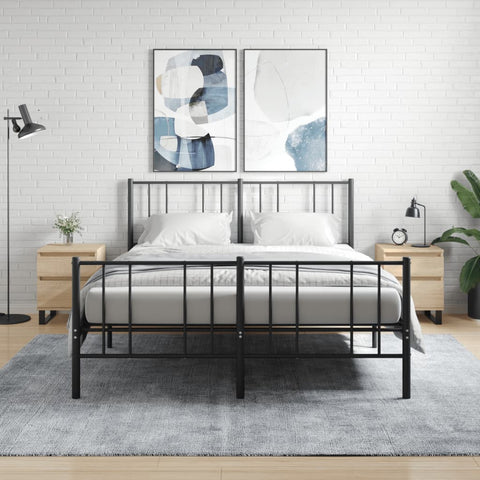 vidaXL Bedside Cabinets 2 pcs Sonoma Oak 40x35x50 cm Engineered Wood