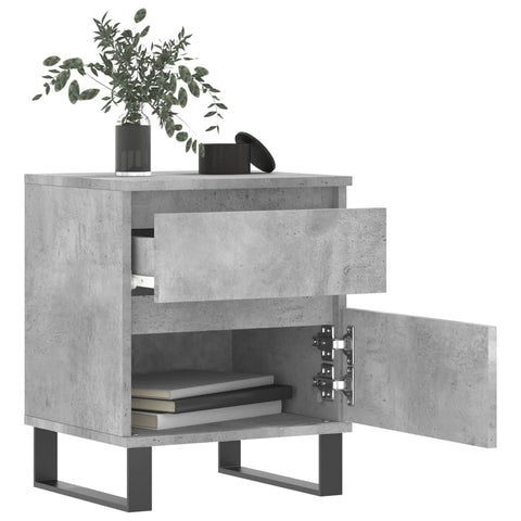 vidaXL Bedside Cabinet Concrete Grey 40x35x50 cm Engineered Wood
