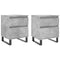 vidaXL Bedside Cabinets 2 pcs Concrete Grey 40x35x50 cm Engineered Wood