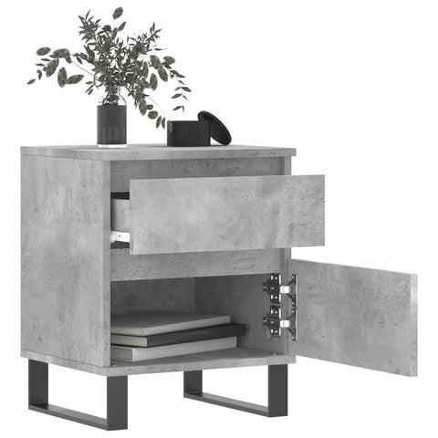 vidaXL Bedside Cabinets 2 pcs Concrete Grey 40x35x50 cm Engineered Wood