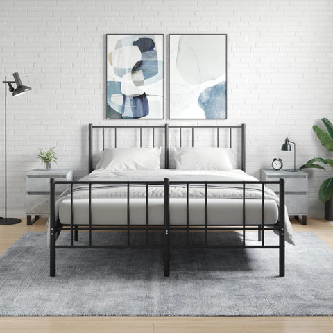 vidaXL Bedside Cabinets 2 pcs Concrete Grey 40x35x50 cm Engineered Wood