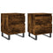 vidaXL Bedside Cabinets 2 pcs Smoked Oak 40x35x50 cm Engineered Wood