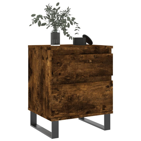 vidaXL Bedside Cabinets 2 pcs Smoked Oak 40x35x50 cm Engineered Wood