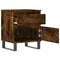 vidaXL Bedside Cabinets 2 pcs Smoked Oak 40x35x50 cm Engineered Wood