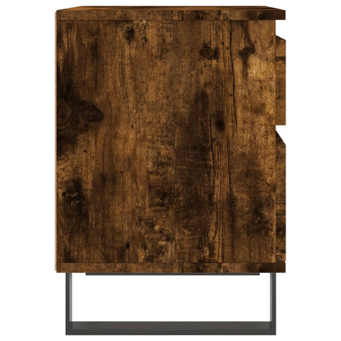 vidaXL Bedside Cabinets 2 pcs Smoked Oak 40x35x50 cm Engineered Wood