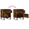 vidaXL Bedside Cabinets 2 pcs Smoked Oak 40x35x50 cm Engineered Wood