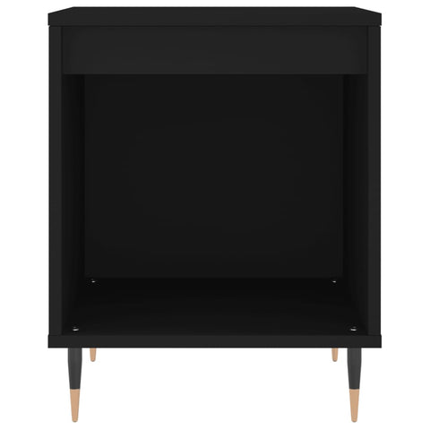 vidaXL Bedside Cabinet Black 40x35x50 cm Engineered Wood