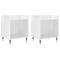 vidaXL Bedside Cabinets 2 pcs High Gloss White 40x35x50 cm Engineered Wood