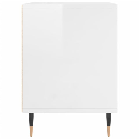 vidaXL Bedside Cabinets 2 pcs High Gloss White 40x35x50 cm Engineered Wood