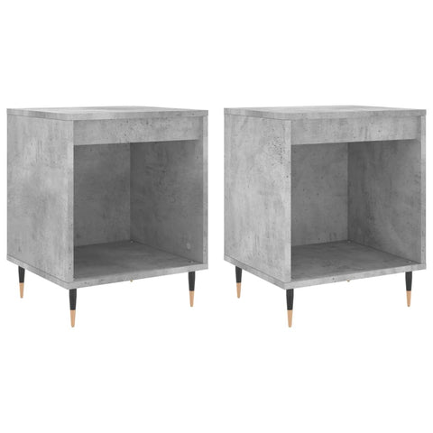vidaXL Bedside Cabinets 2 pcs Concrete Grey 40x35x50 cm Engineered Wood