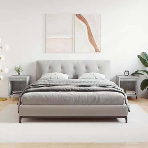 vidaXL Bedside Cabinets 2 pcs Concrete Grey 40x35x50 cm Engineered Wood