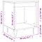 vidaXL Bedside Cabinet White 40x35x50 cm Engineered Wood