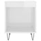 vidaXL Bedside Cabinet High Gloss White 40x35x50 cm Engineered Wood