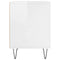 vidaXL Bedside Cabinet High Gloss White 40x35x50 cm Engineered Wood