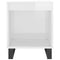 vidaXL Bedside Cabinet High Gloss White 40x35x50 cm Engineered Wood
