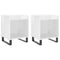 vidaXL Bedside Cabinets 2 pcs High Gloss White 40x35x50 cm Engineered Wood
