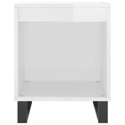 vidaXL Bedside Cabinets 2 pcs High Gloss White 40x35x50 cm Engineered Wood