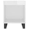 vidaXL Bedside Cabinets 2 pcs High Gloss White 40x35x50 cm Engineered Wood