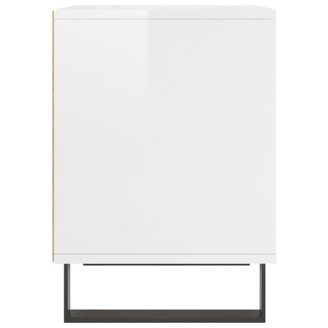 vidaXL Bedside Cabinets 2 pcs High Gloss White 40x35x50 cm Engineered Wood