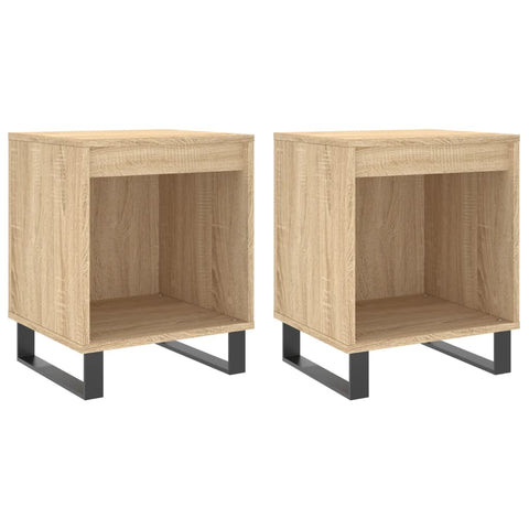 vidaXL Bedside Cabinets 2 pcs Sonoma Oak 40x35x50 cm Engineered Wood