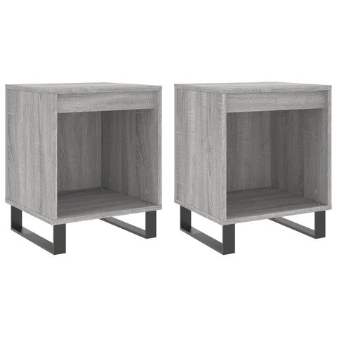vidaXL Bedside Cabinets 2 pcs Grey Sonoma 40x35x50 cm Engineered Wood