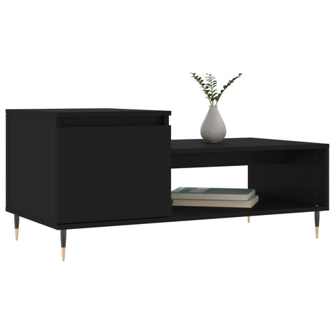 vidaXL Coffee Table Black 100x50x45 cm Engineered Wood