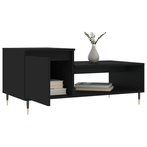 vidaXL Coffee Table Black 100x50x45 cm Engineered Wood