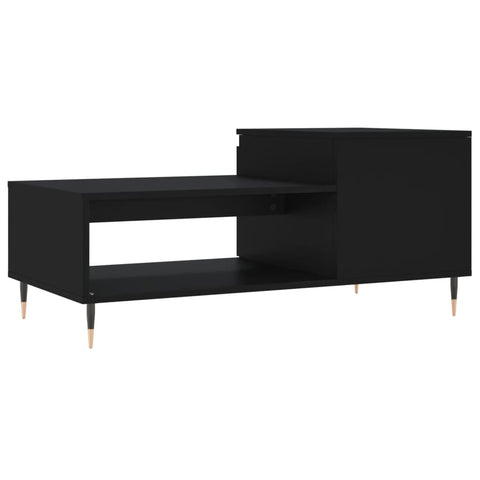 vidaXL Coffee Table Black 100x50x45 cm Engineered Wood