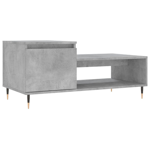 vidaXL Coffee Table Concrete Grey 100x50x45 cm Engineered Wood