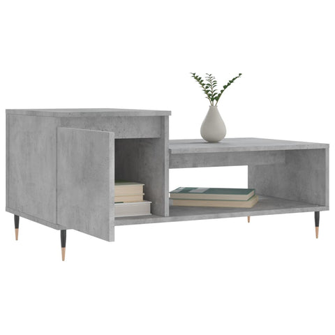 vidaXL Coffee Table Concrete Grey 100x50x45 cm Engineered Wood